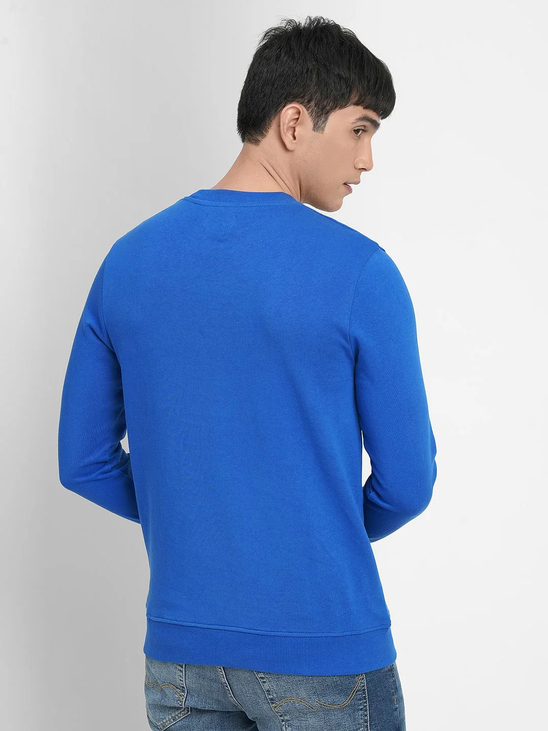 Blue Logo Print Sweatshirt - Image 4