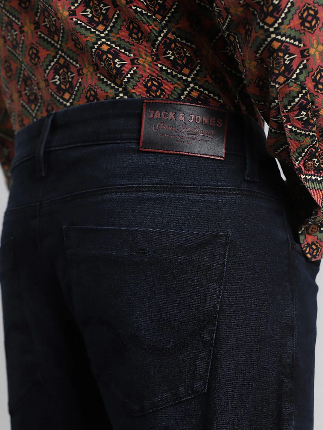 Dark Blue Mid Rise Clark Regular Fit Jeans - Image 5