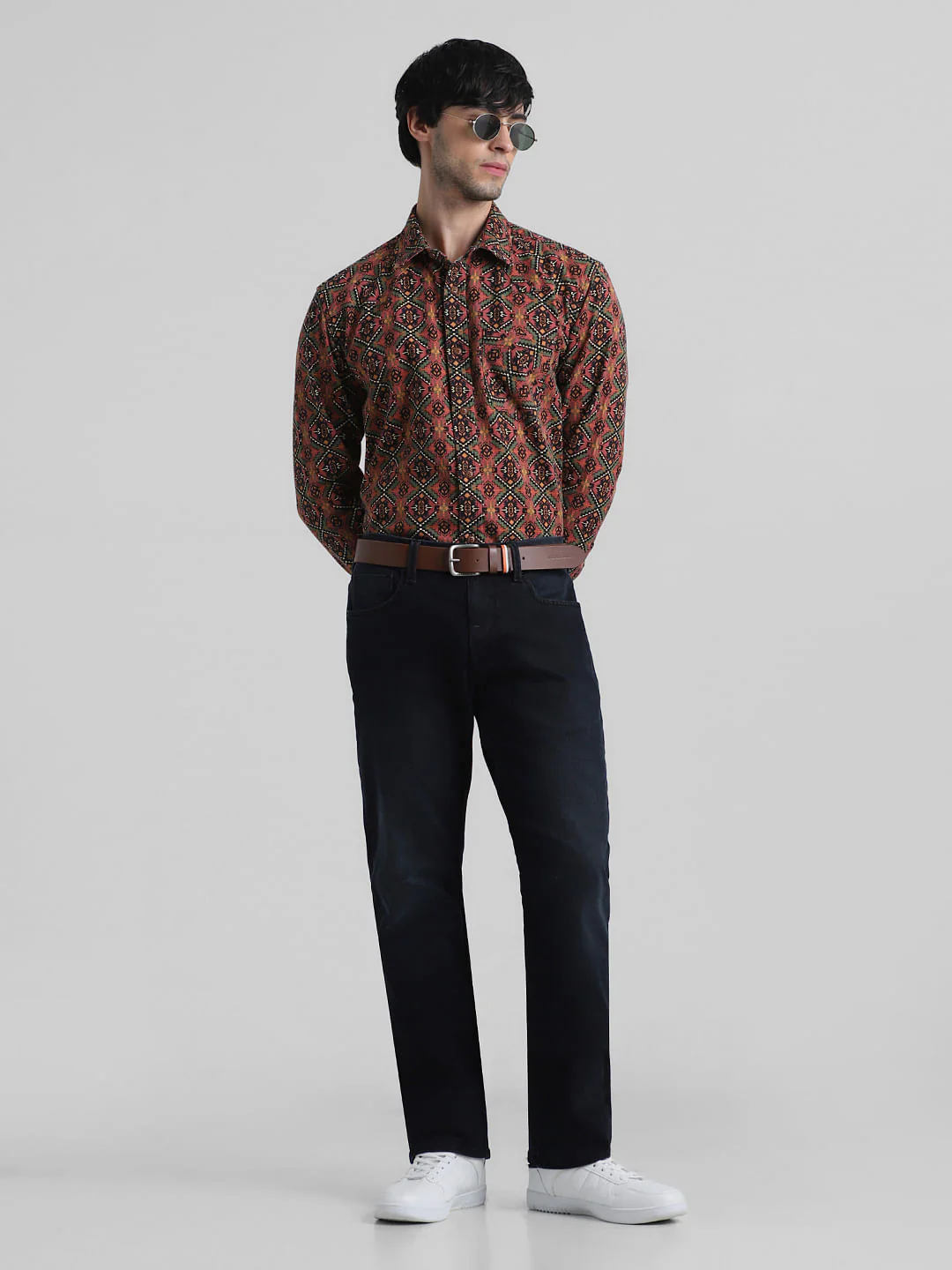 Dark Blue Mid Rise Clark Regular Fit Jeans - Image 6