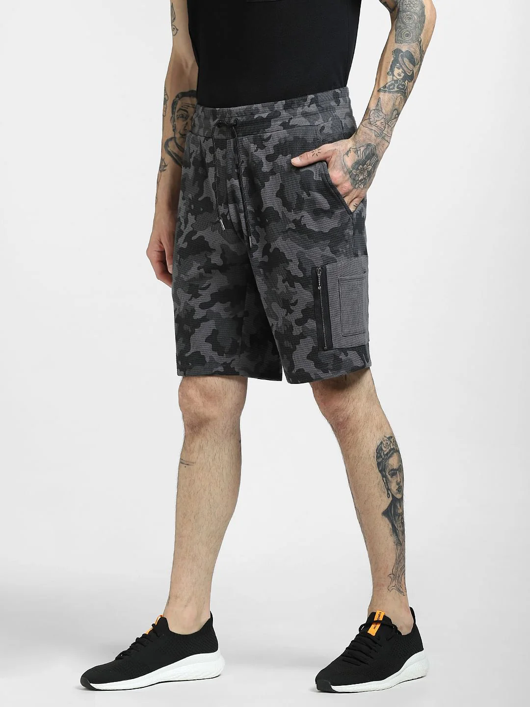 Black Camo Sweatshorts - Image 3