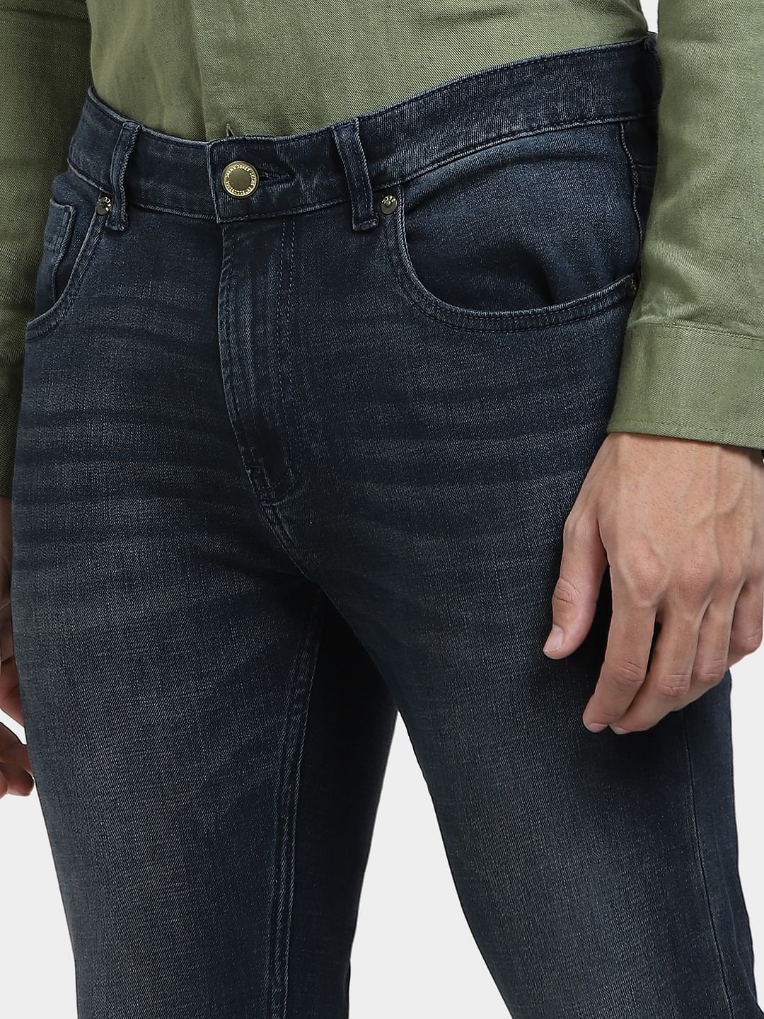 Dark Blue Low Rise Liam Skinny Jeans - Image 5