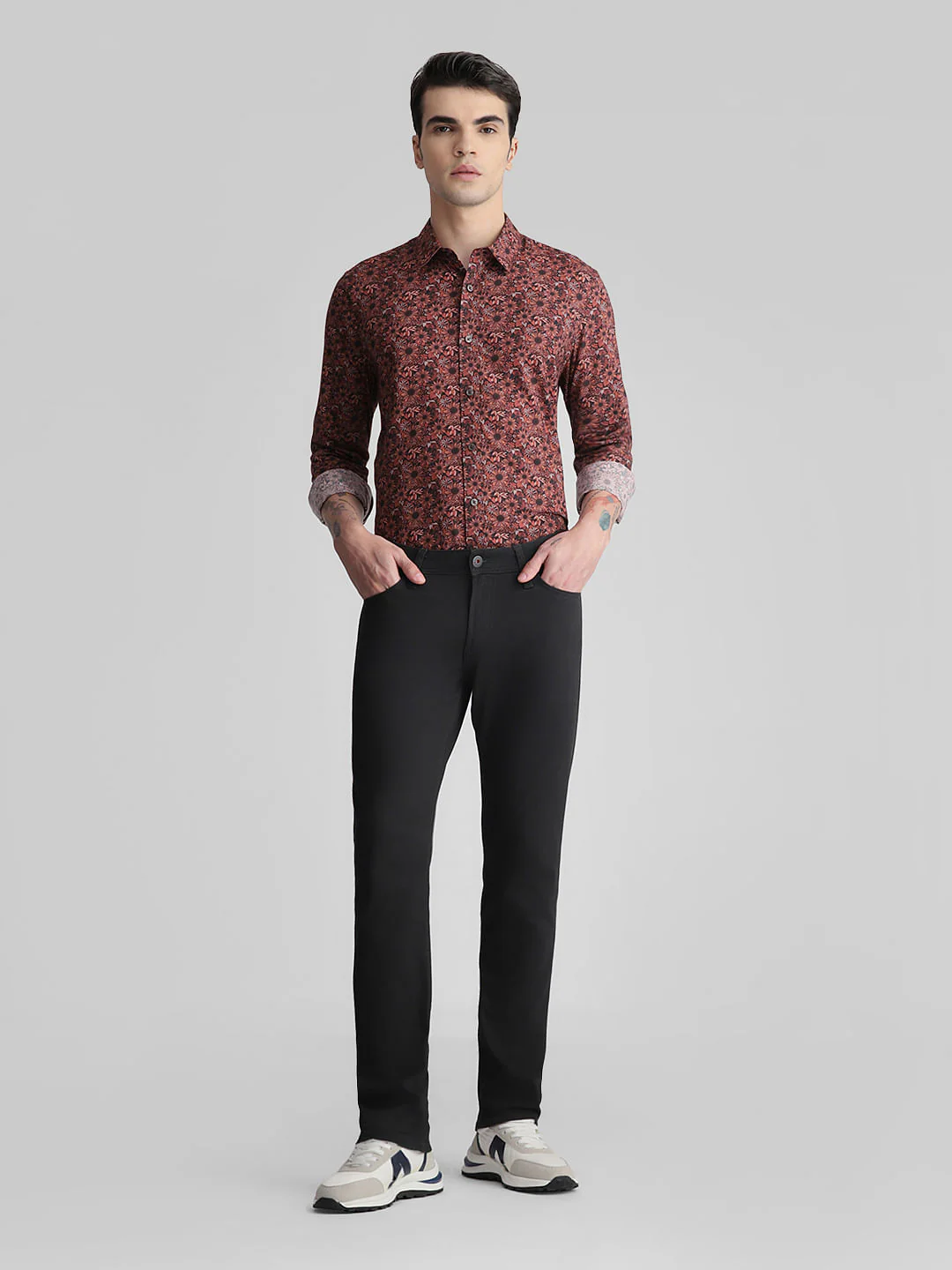 Black Low Rise Glenn Slim Fit Jeans - Image 5