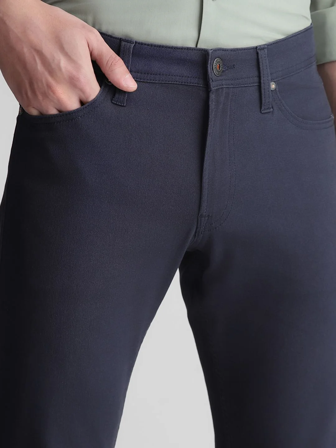 Navy Blue Low Rise Glenn Slim Fit Jeans - Image 4