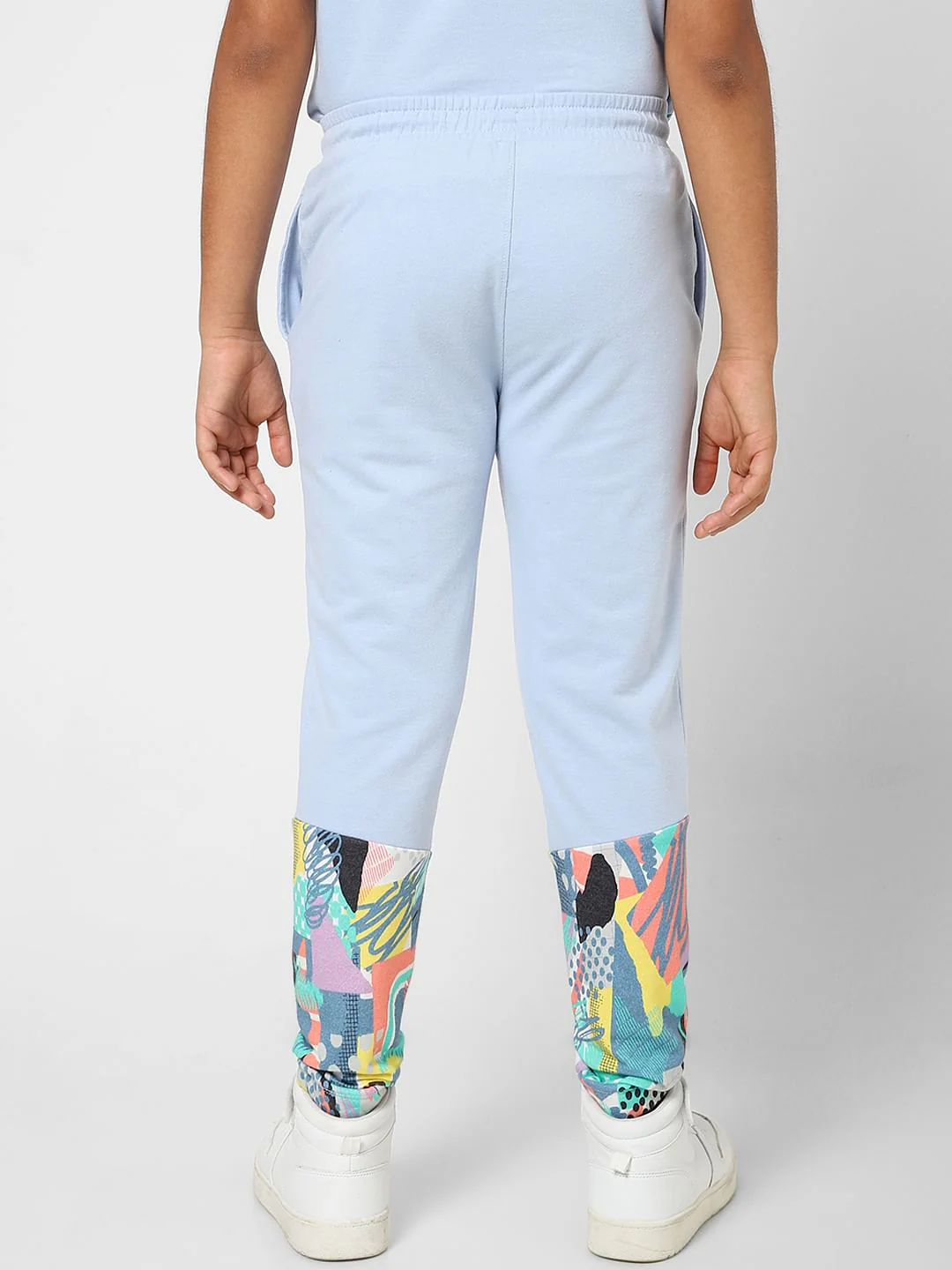 Boys Blue Printed Co-ord Sweatpants - Image 4