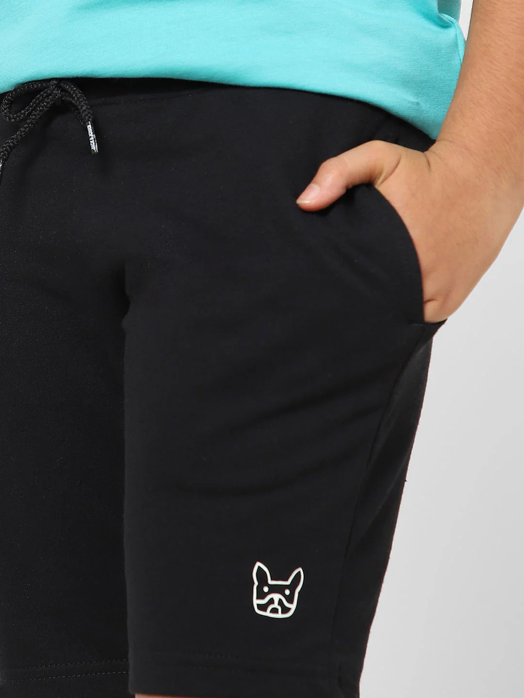 BOYS Black Low Rise Sweatshorts - Image 5