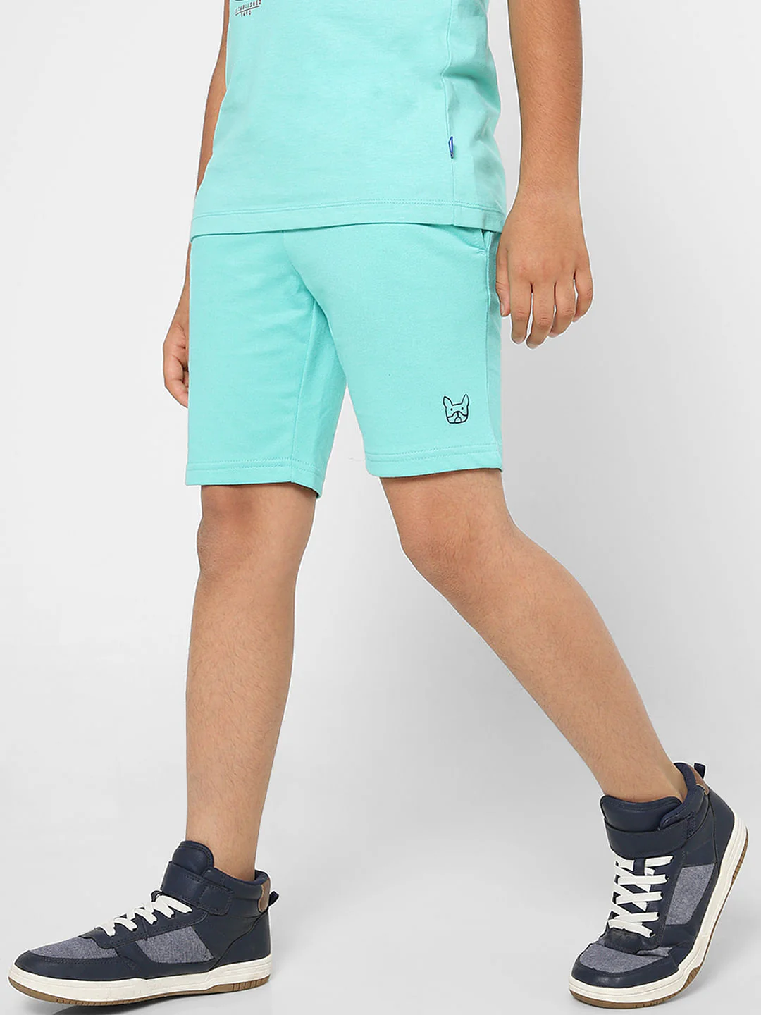 BOYS Blue Low Rise Sweatshorts - Image 3