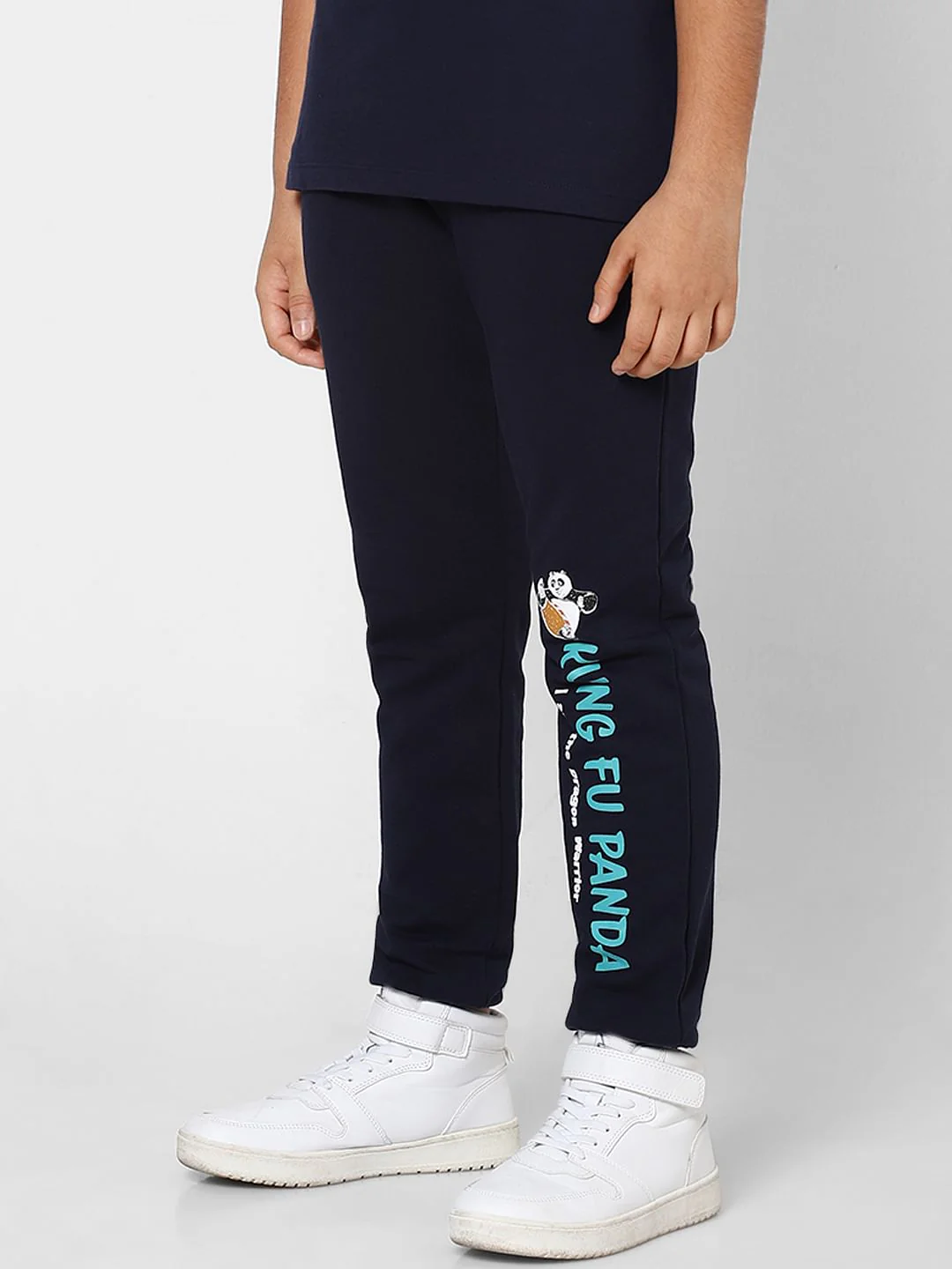 Boys X Kung Fu Panda Blue Graphic Sweatpants - Image 3