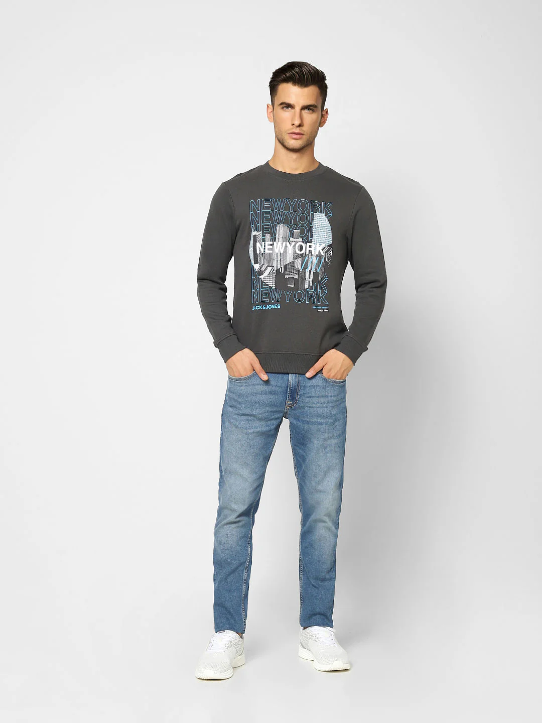 Black Graphic Print Sweatshirt - Image 6