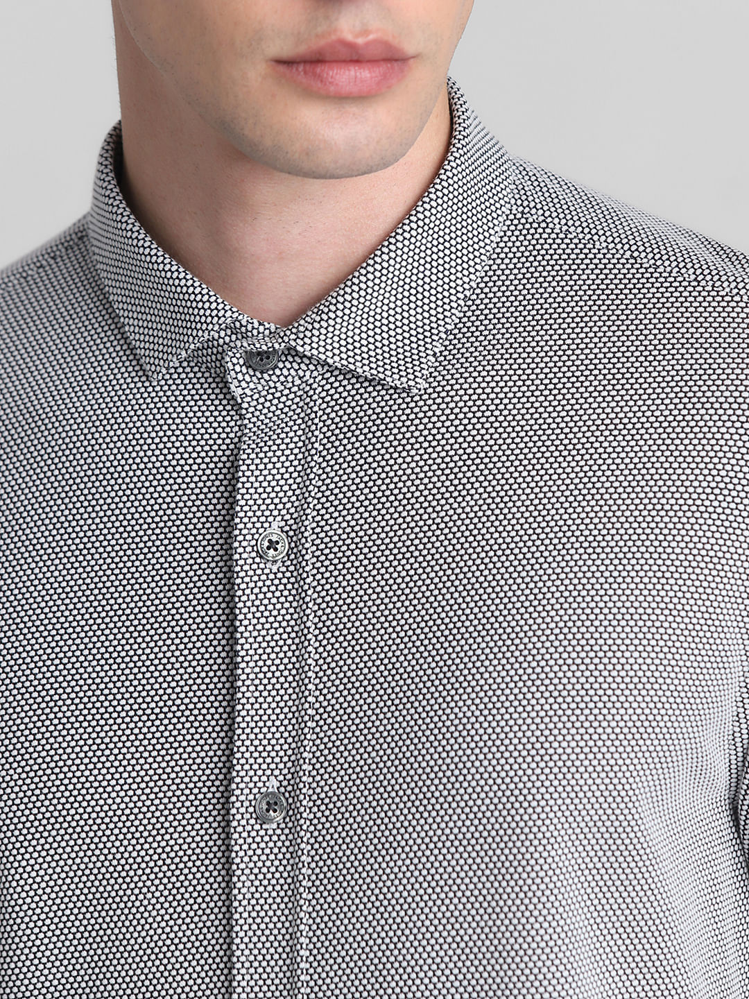 Black Dobby Full Sleeves Shirt - Image 5