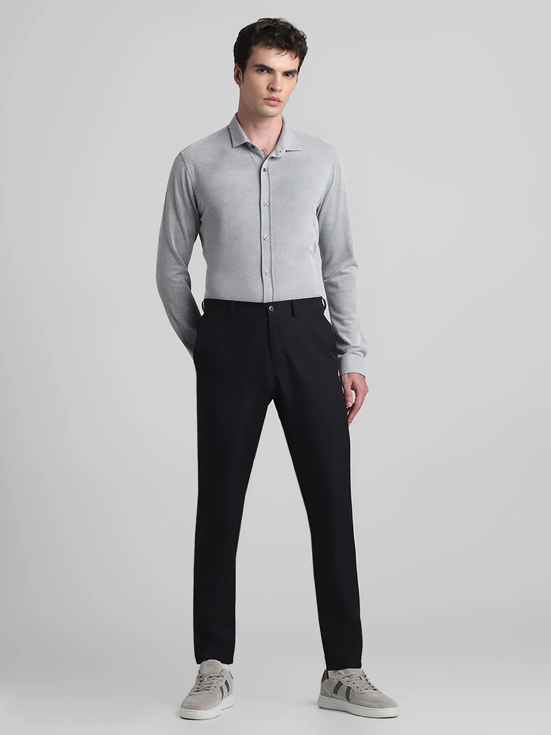 Black Dobby Full Sleeves Shirt - Image 6