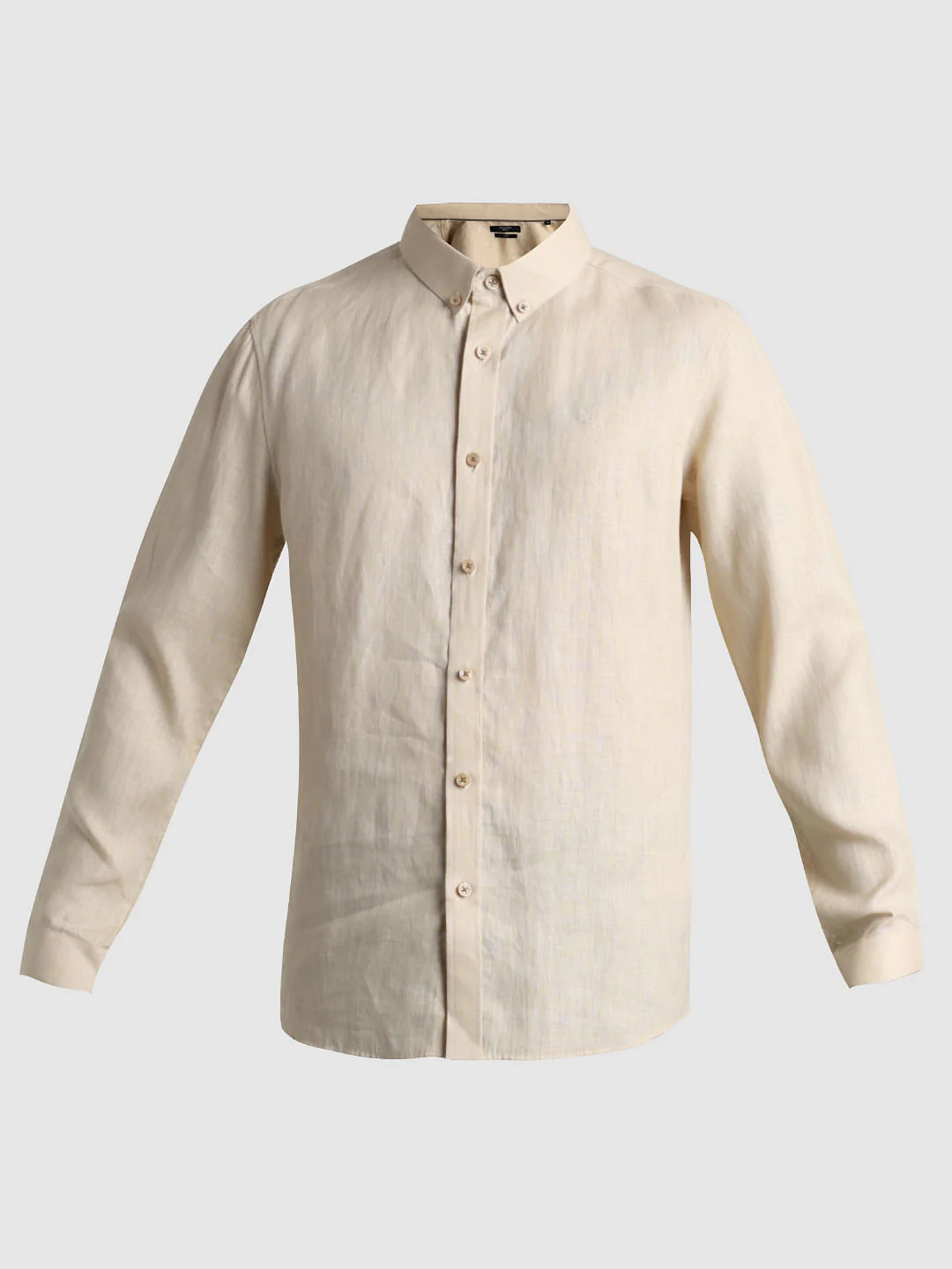 Beige Linen Full Sleeves Shirt - Image 7