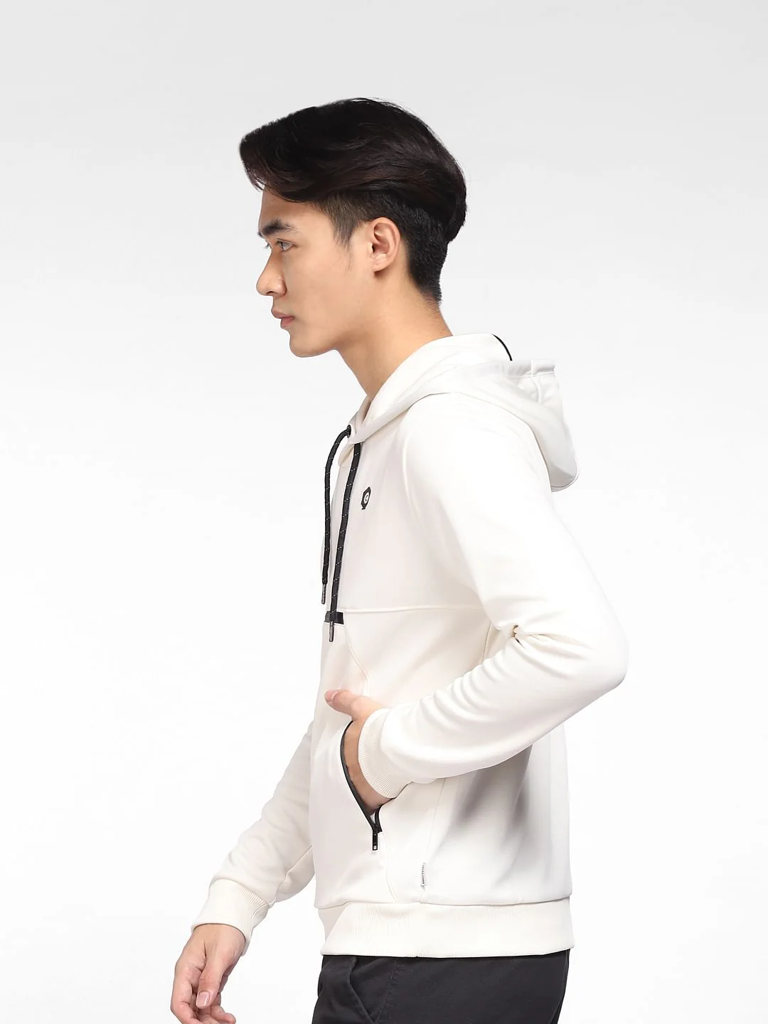 White Hooded Co-ord Sweatshirt - Image 3