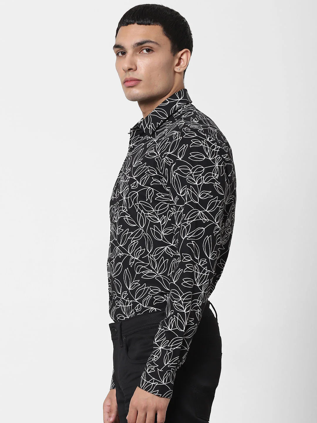 Black All Over Print Full Sleeves Shirt - Image 3