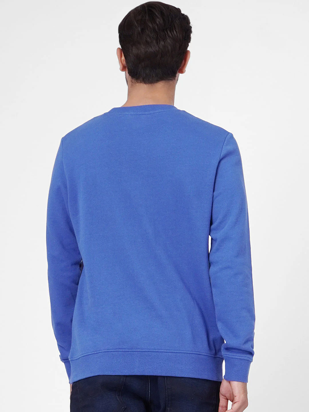Navy Blue Colourblocked Sweatshirt - Image 4