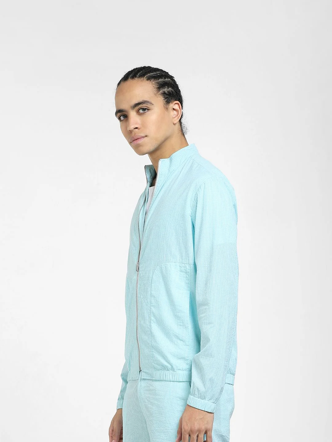 Turquoise Printed Co-ord Jacket - Image 3