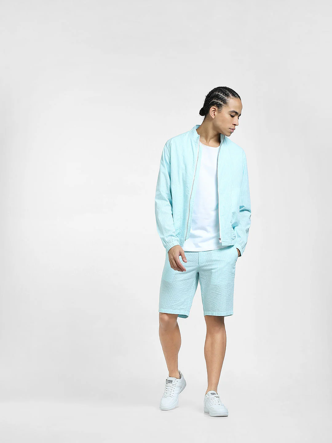 Turquoise Printed Co-ord Jacket - Image 6