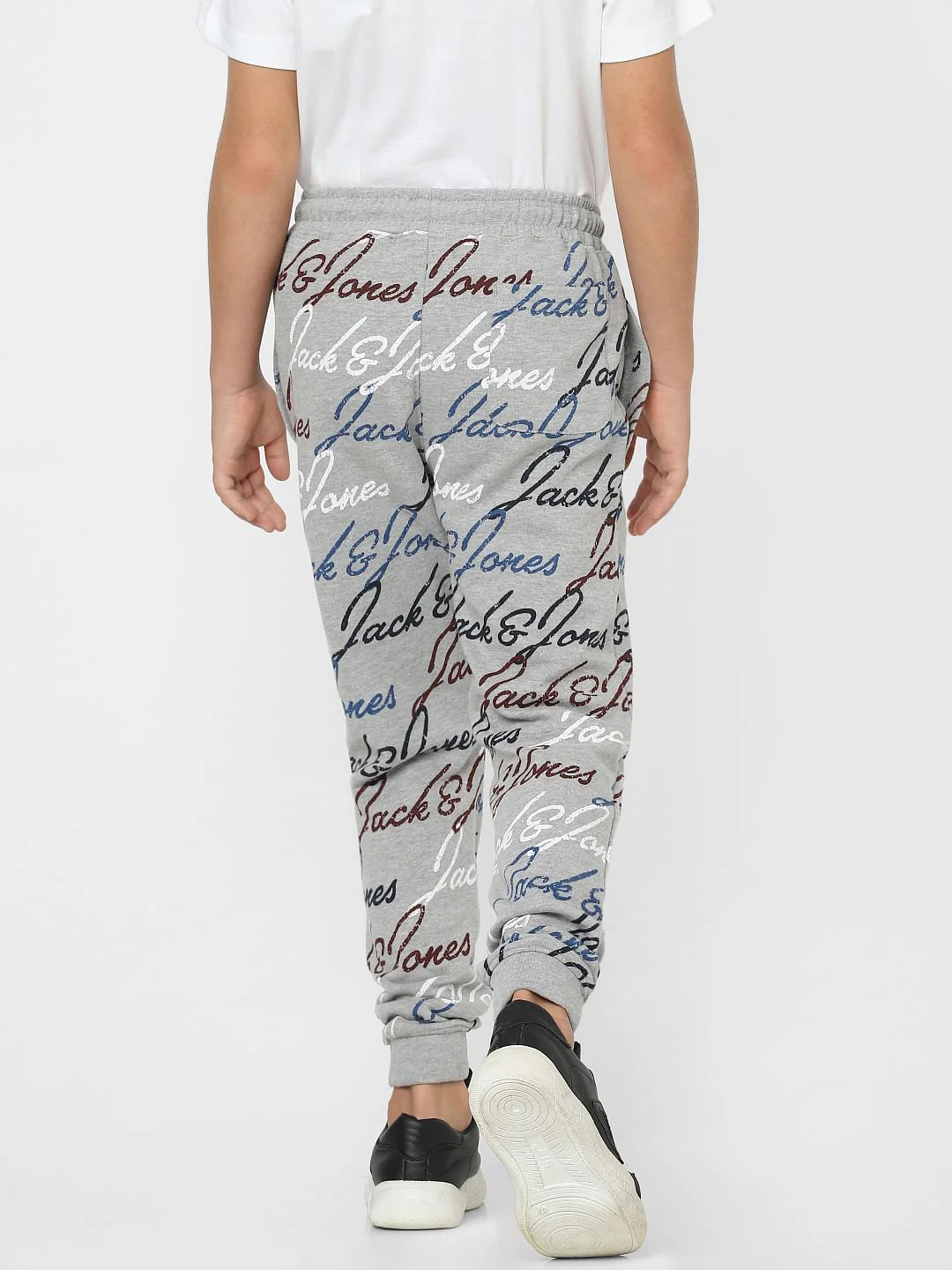 Boys Grey Logo Print Co-ord Sweatpants - Image 4