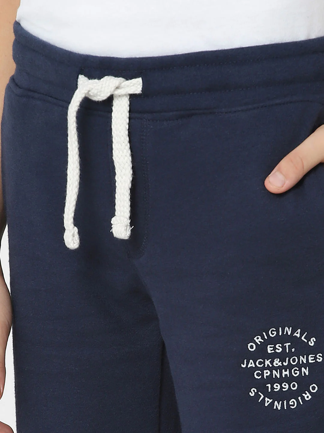 Boys Navy Blue Mid Rise Sweatshorts - Image 5