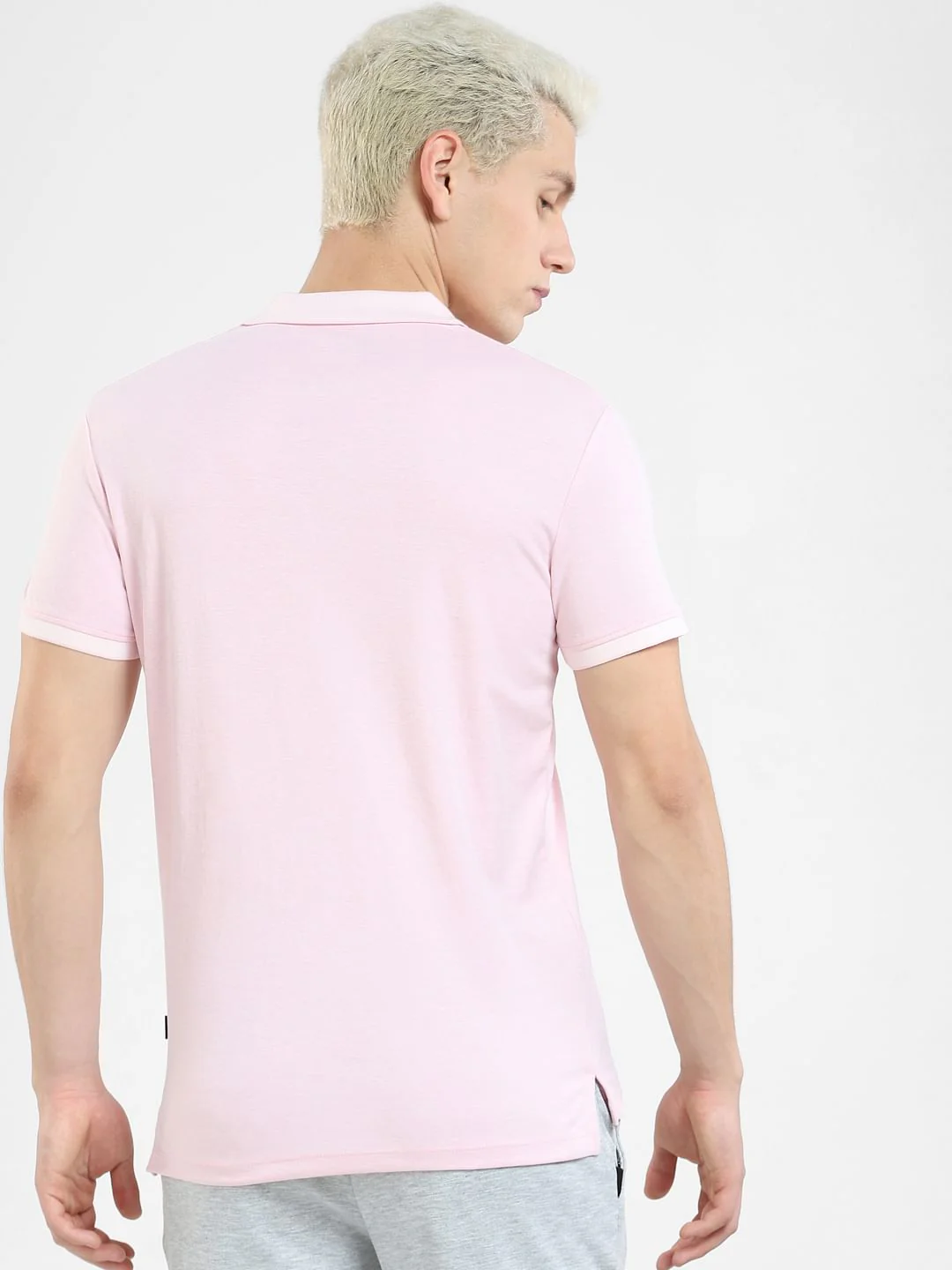 Light Pink Polo Neck T-shirt - Image 4