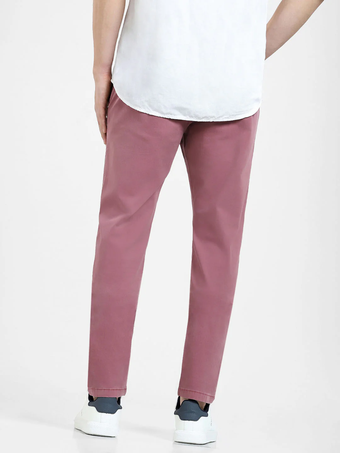 Dark Pink Mid Rise Regular Fit Pants - Image 4