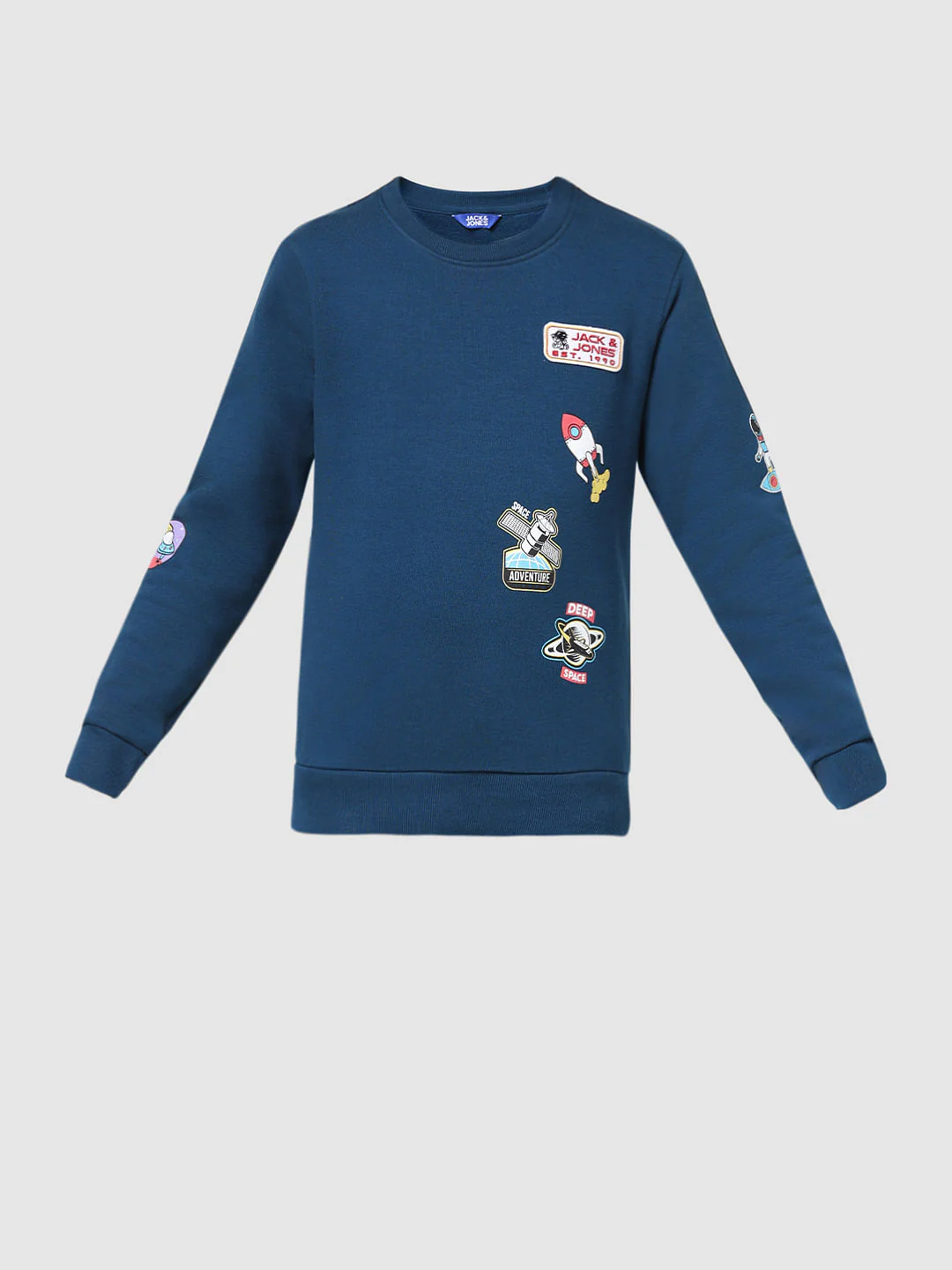 JUNIOR BOYS Blue Planet Print Sweatshirt - Image 6