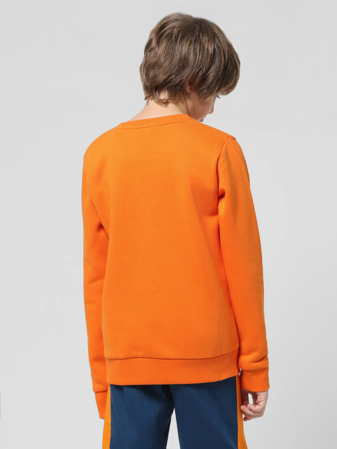 Orange Typographic Print Sweatshirt - Image 3