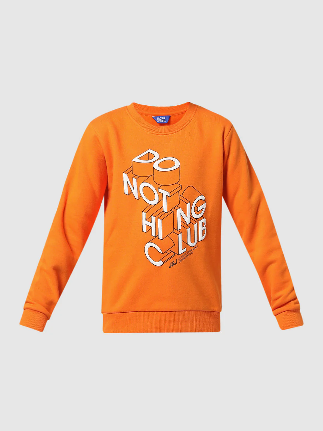 Orange Typographic Print Sweatshirt - Image 6